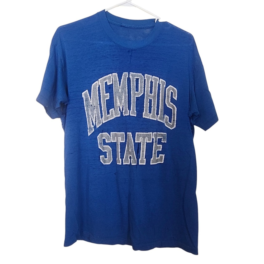 Vintage thrashed distressed Memphis state tee
